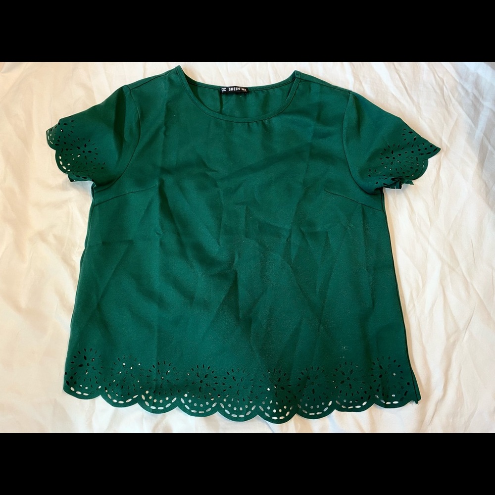 Emerald green blouse